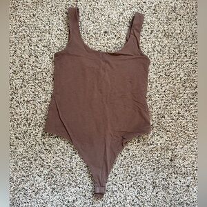 Brown Sleeveless Bodysuit